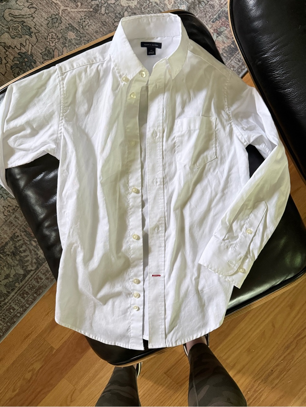 Tommy Hilfiger White Button-Down Oxford Shirt 10